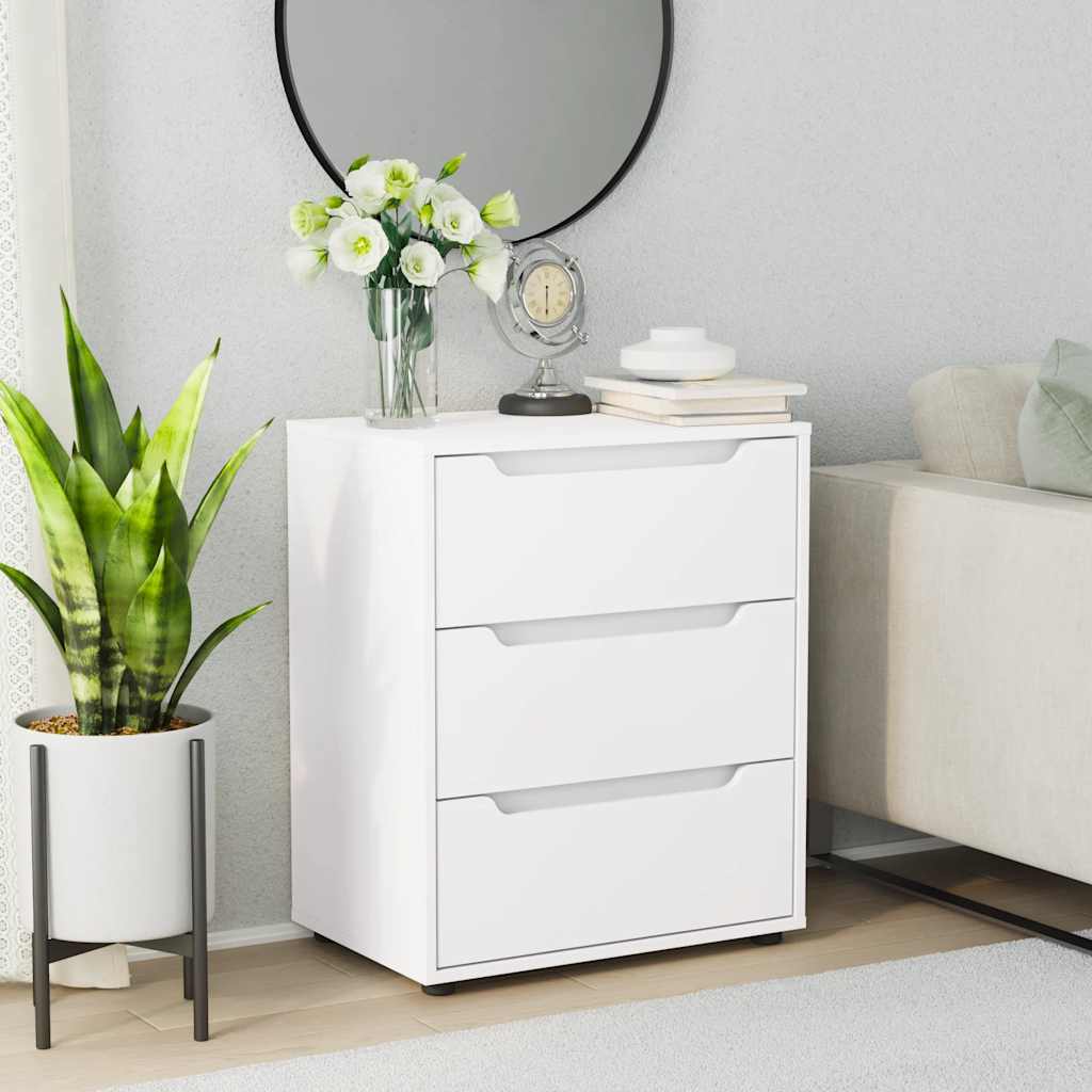 vidaXL Komoda "VISNES" Biała 60x40x73 cm Drewno klejone