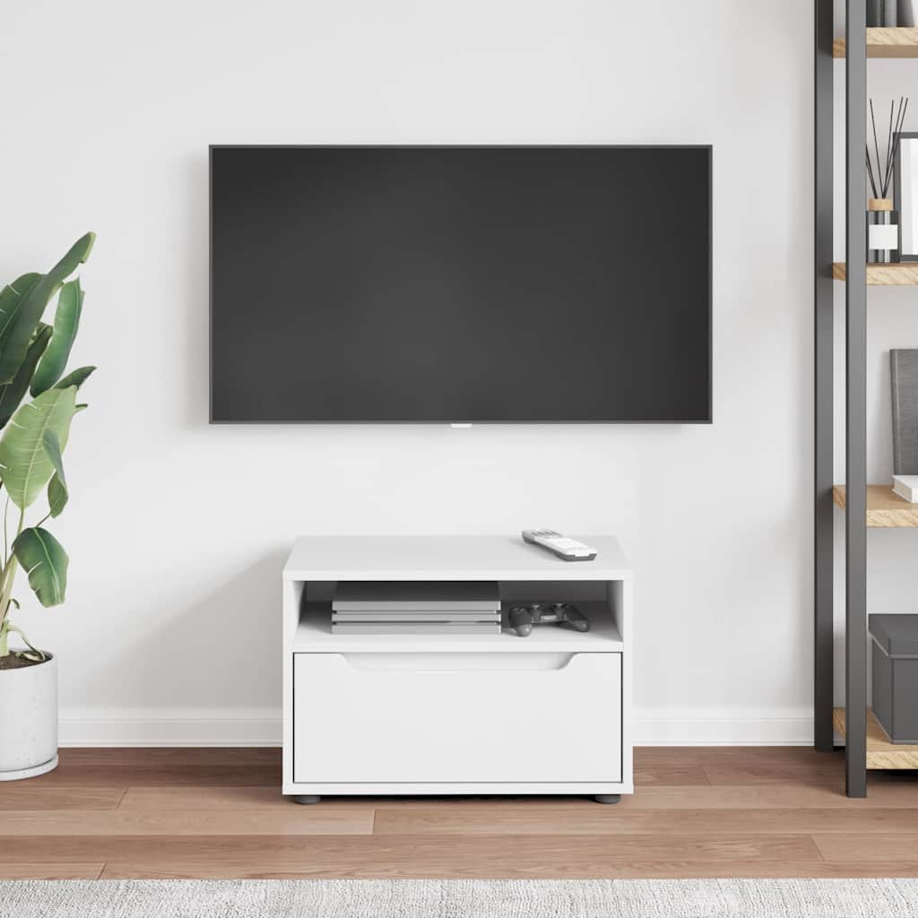 vidaXL Szafka pod TV "VISNES" Biała 60x40x38 cm Drewno klejone