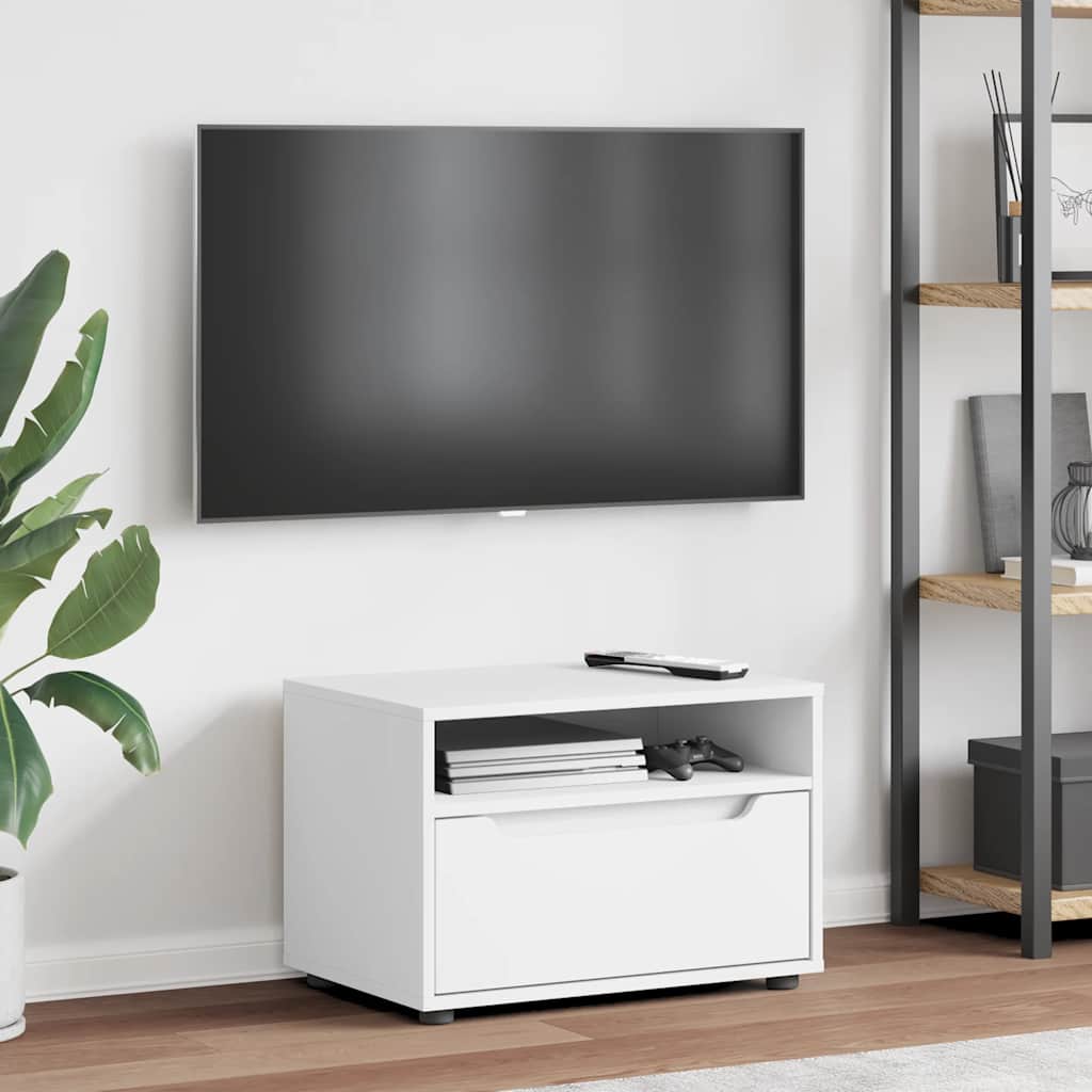 vidaXL Szafka pod TV "VISNES" Biała 60x40x38 cm Drewno klejone