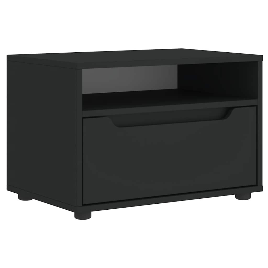 vidaXL Szafka pod TV "VISNES" Czarna 60x40x38 cm Drewno klejone