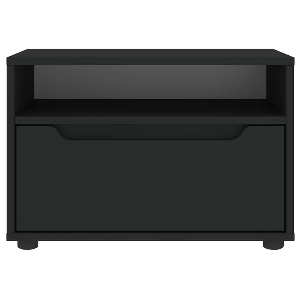 vidaXL Szafka pod TV "VISNES" Czarna 60x40x38 cm Drewno klejone