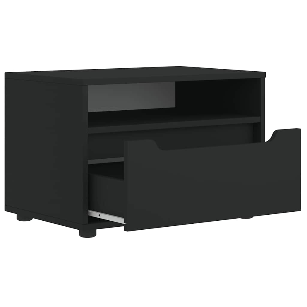 vidaXL Szafka pod TV "VISNES" Czarna 60x40x38 cm Drewno klejone