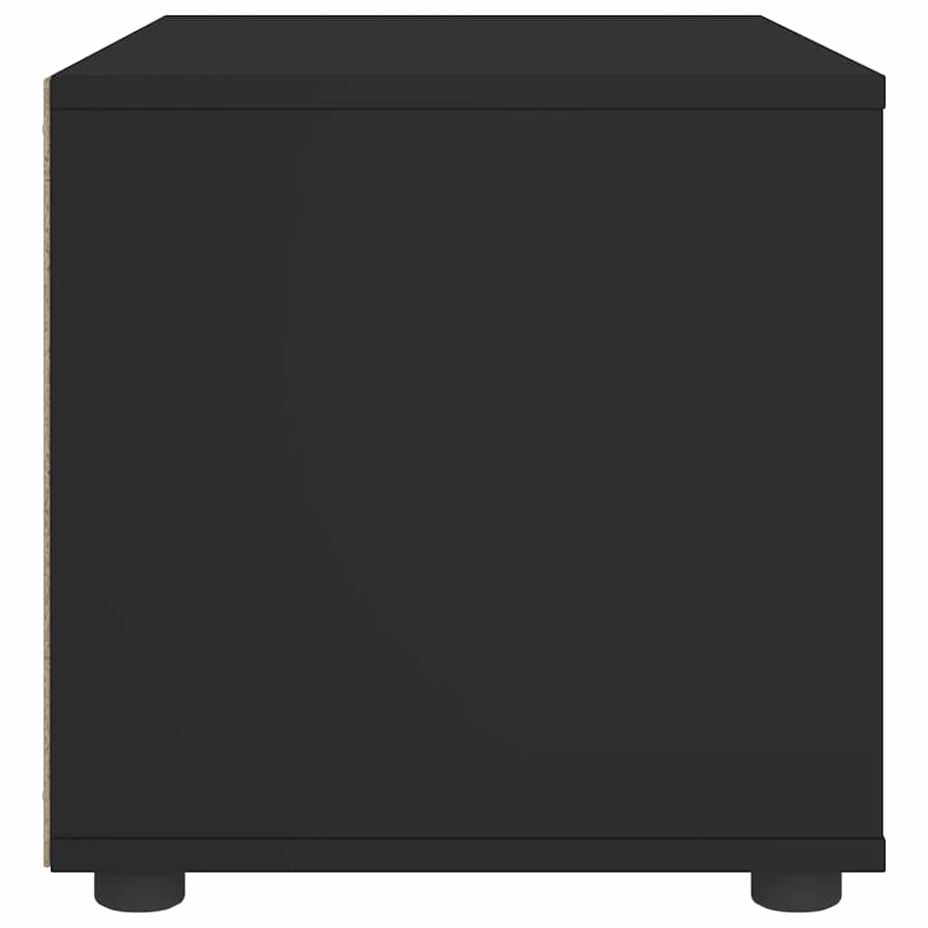 vidaXL Szafka pod TV "VISNES" Czarna 60x40x38 cm Drewno klejone