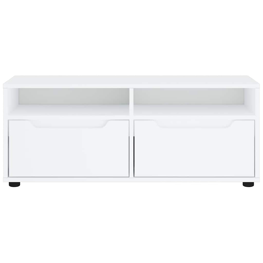 vidaXL Szafka pod TV "VISNES" Biała 100x40x38 cm Drewno klejone