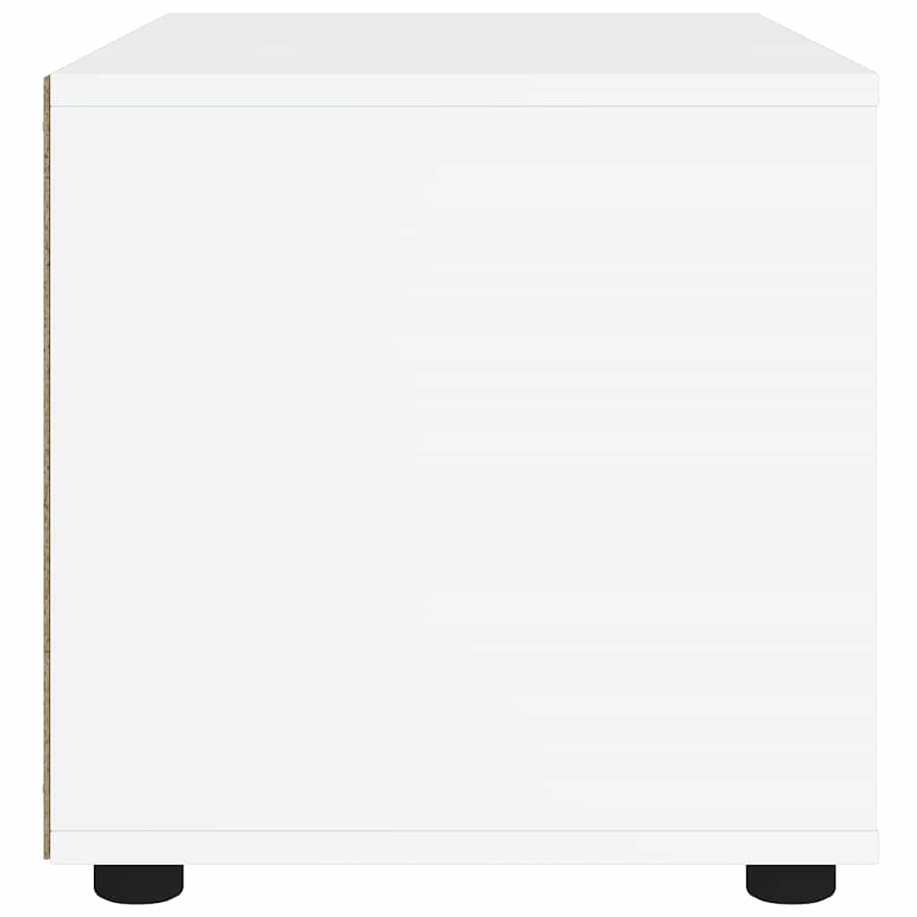 vidaXL Szafka pod TV "VISNES" Biała 100x40x38 cm Drewno klejone