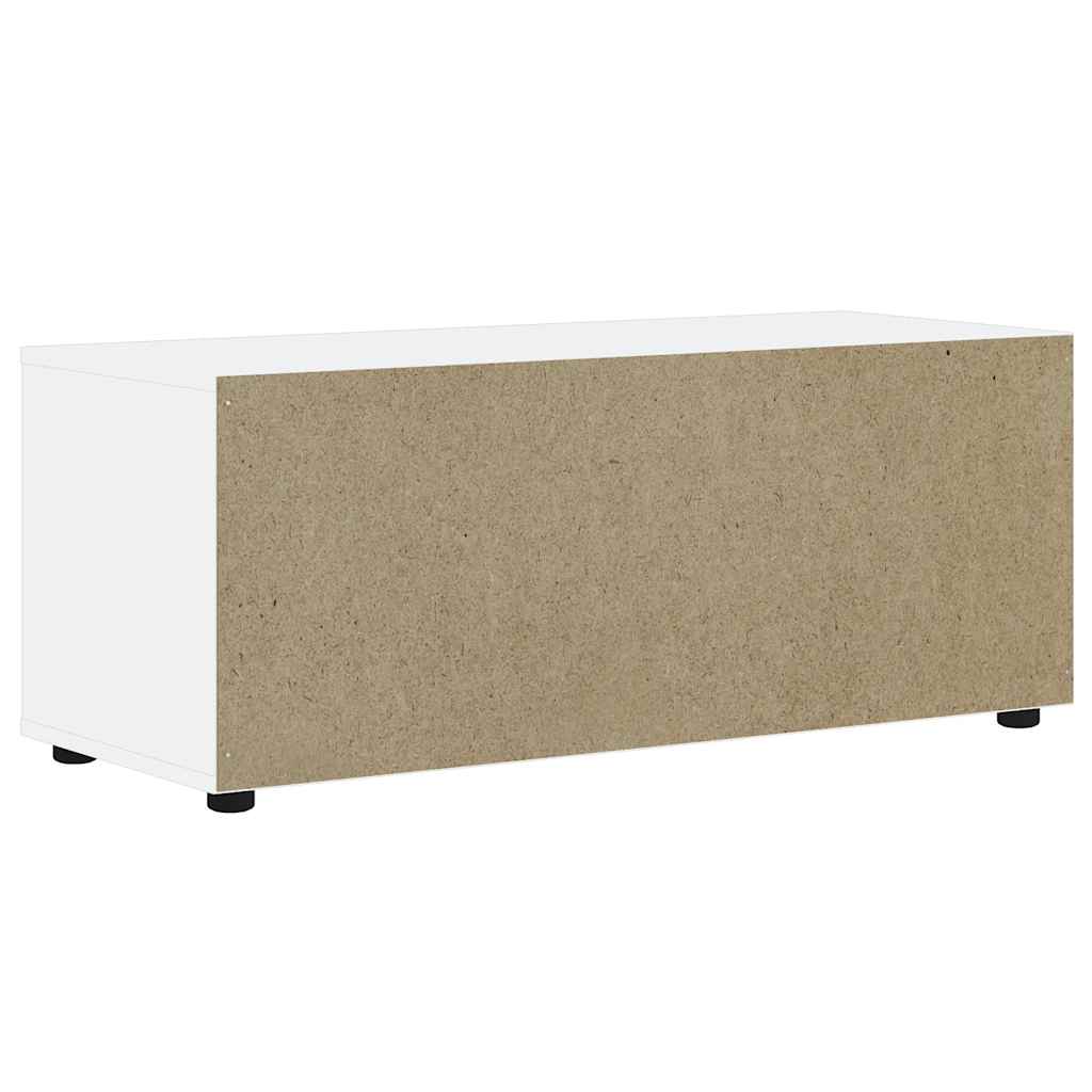 vidaXL Szafka pod TV "VISNES" Biała 100x40x38 cm Drewno klejone