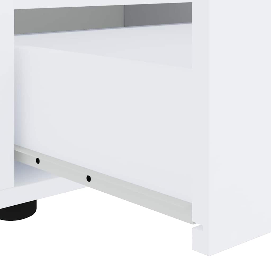 vidaXL Szafka pod TV "VISNES" Biała 100x40x38 cm Drewno klejone