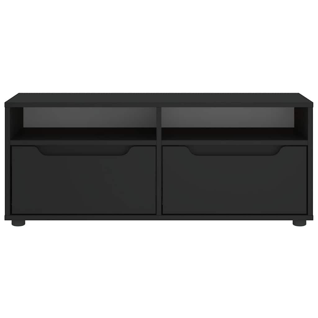 vidaXL Szafka pod TV "VISNES" Czarna 100x40x38 cm Drewno klejone