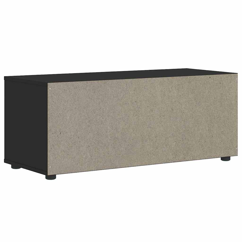 vidaXL Szafka pod TV "VISNES" Czarna 100x40x38 cm Drewno klejone