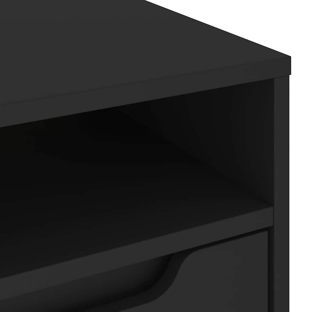 vidaXL Szafka pod TV "VISNES" Czarna 100x40x38 cm Drewno klejone