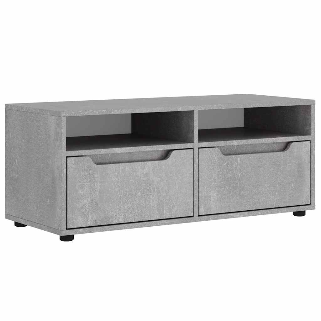 vidaXL Szafka RTV "VISNES" Betonowa Szara 100x40x38 cm Drewno klejone