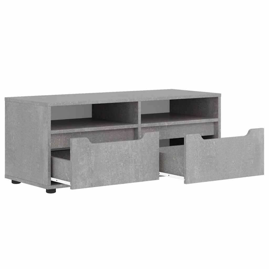 vidaXL Szafka RTV "VISNES" Betonowa Szara 100x40x38 cm Drewno klejone