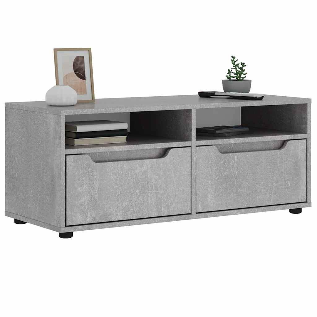 vidaXL Szafka RTV "VISNES" Betonowa Szara 100x40x38 cm Drewno klejone