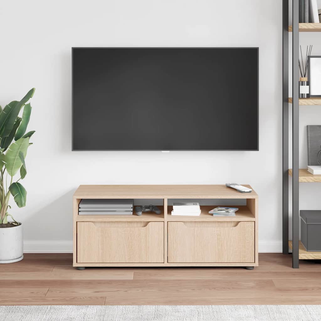 vidaXL Szafka RTV "VISNES" Dąb Sonoma 100x40x38 cm Drewno klejone