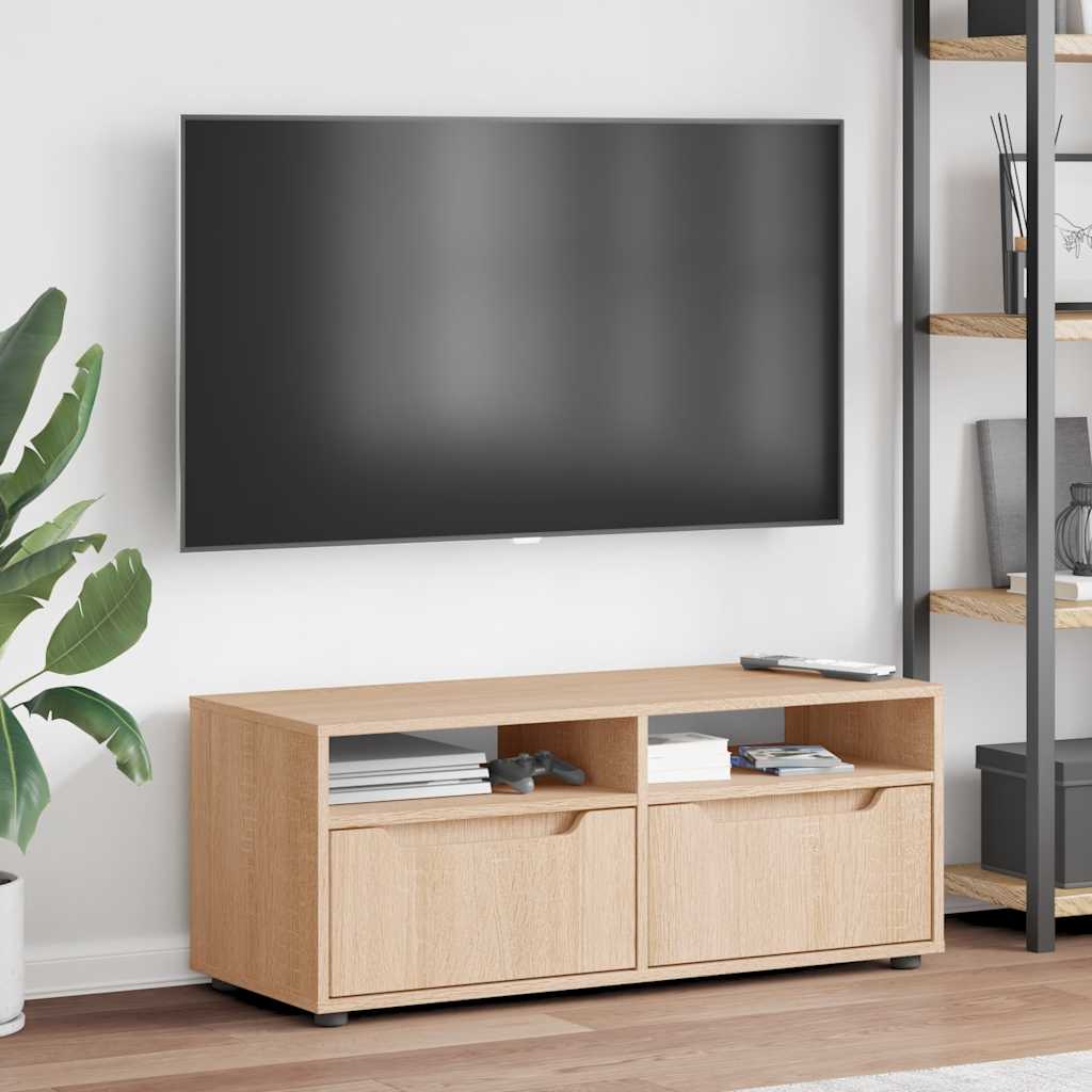 vidaXL Szafka RTV "VISNES" Dąb Sonoma 100x40x38 cm Drewno klejone