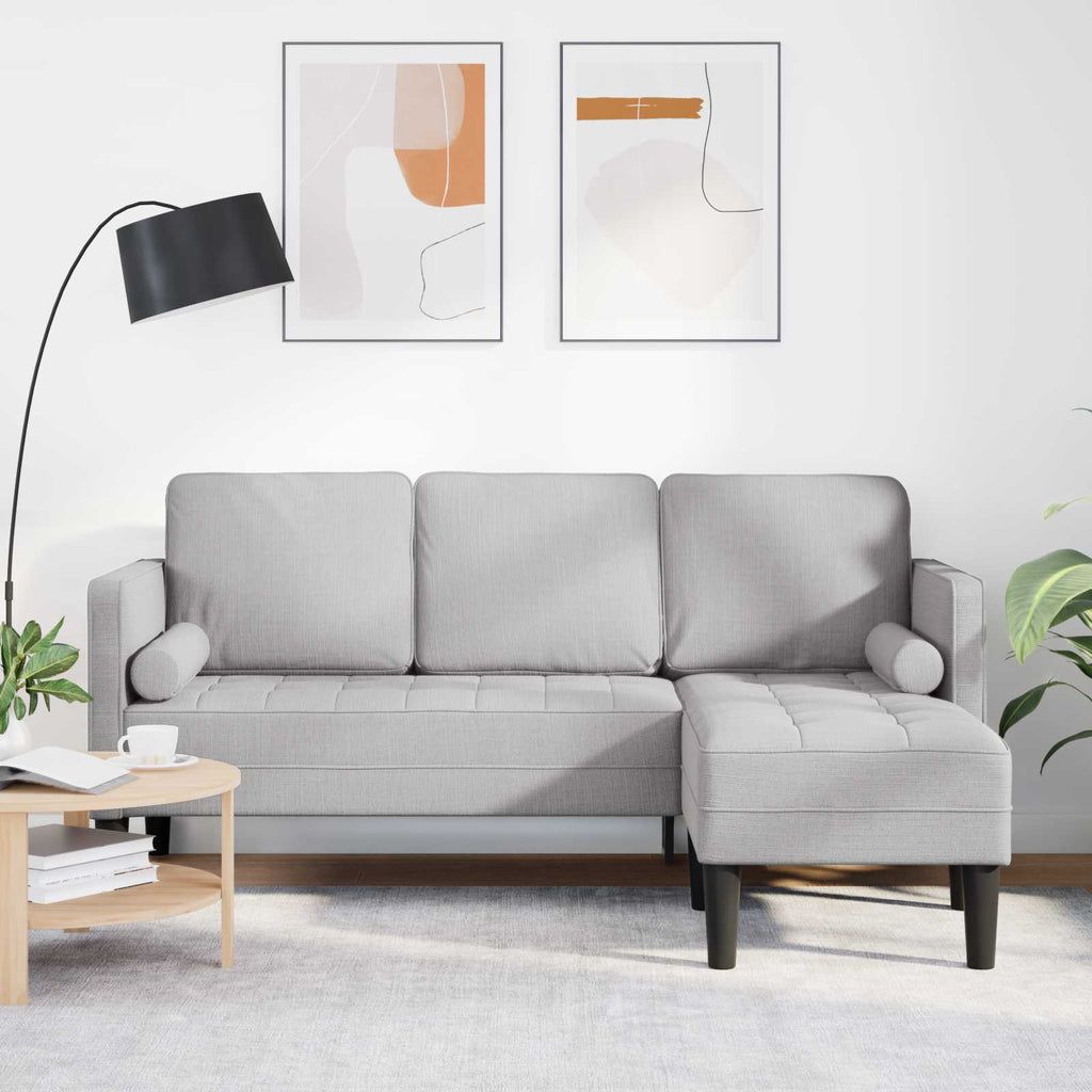 vidaXL Zestaw Sof Szary chmur 173 x 131 x 67 cm Poliester