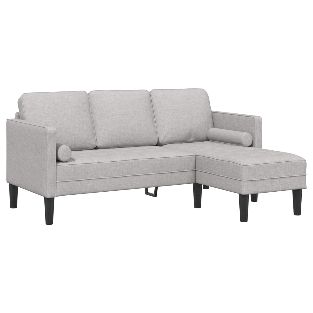 vidaXL Zestaw Sof Szary chmur 173 x 131 x 67 cm Poliester