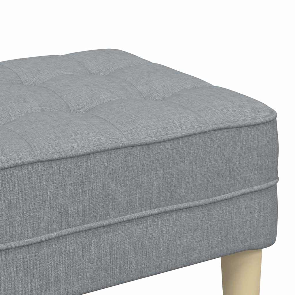 vidaXL ławka z poduszką Jasnoszary 113 x 57 x 39 cm tkanina