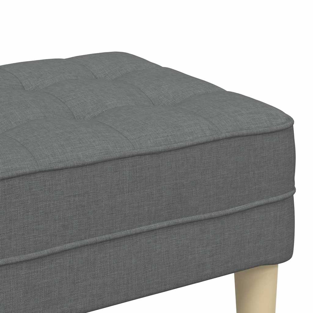 vidaXL ławka z poduszką Ciemnoszary 113 x 57 x 39 cm tkanina