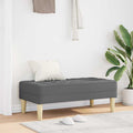vidaXL ławka z poduszką Ciemnoszary 113 x 57 x 39 cm tkanina