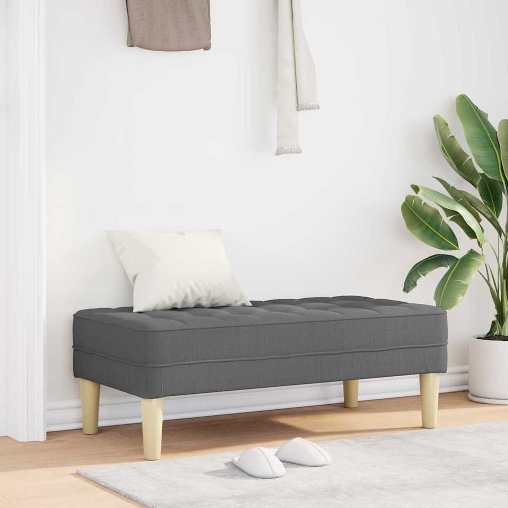vidaXL ławka z poduszką Ciemnoszary 113 x 57 x 39 cm tkanina