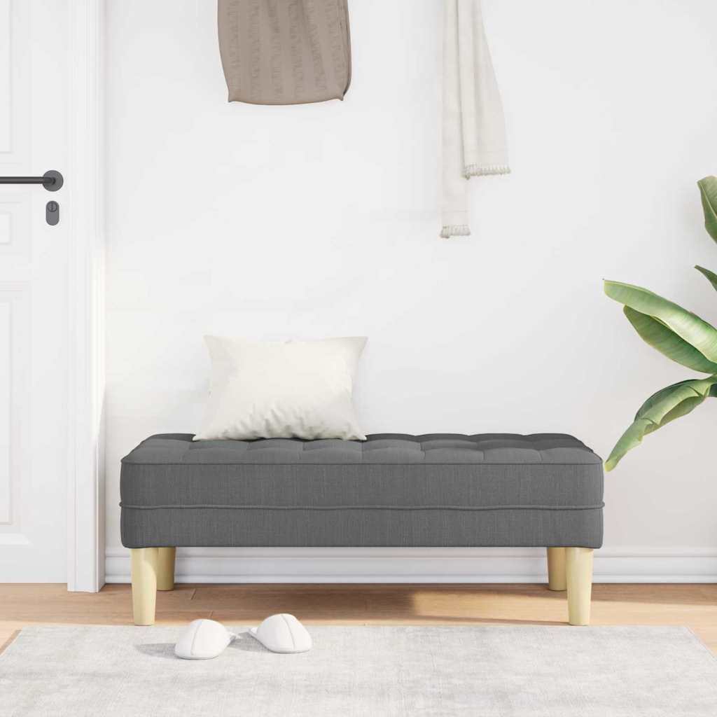 vidaXL ławka z poduszką Ciemnoszary 113 x 57 x 39 cm tkanina