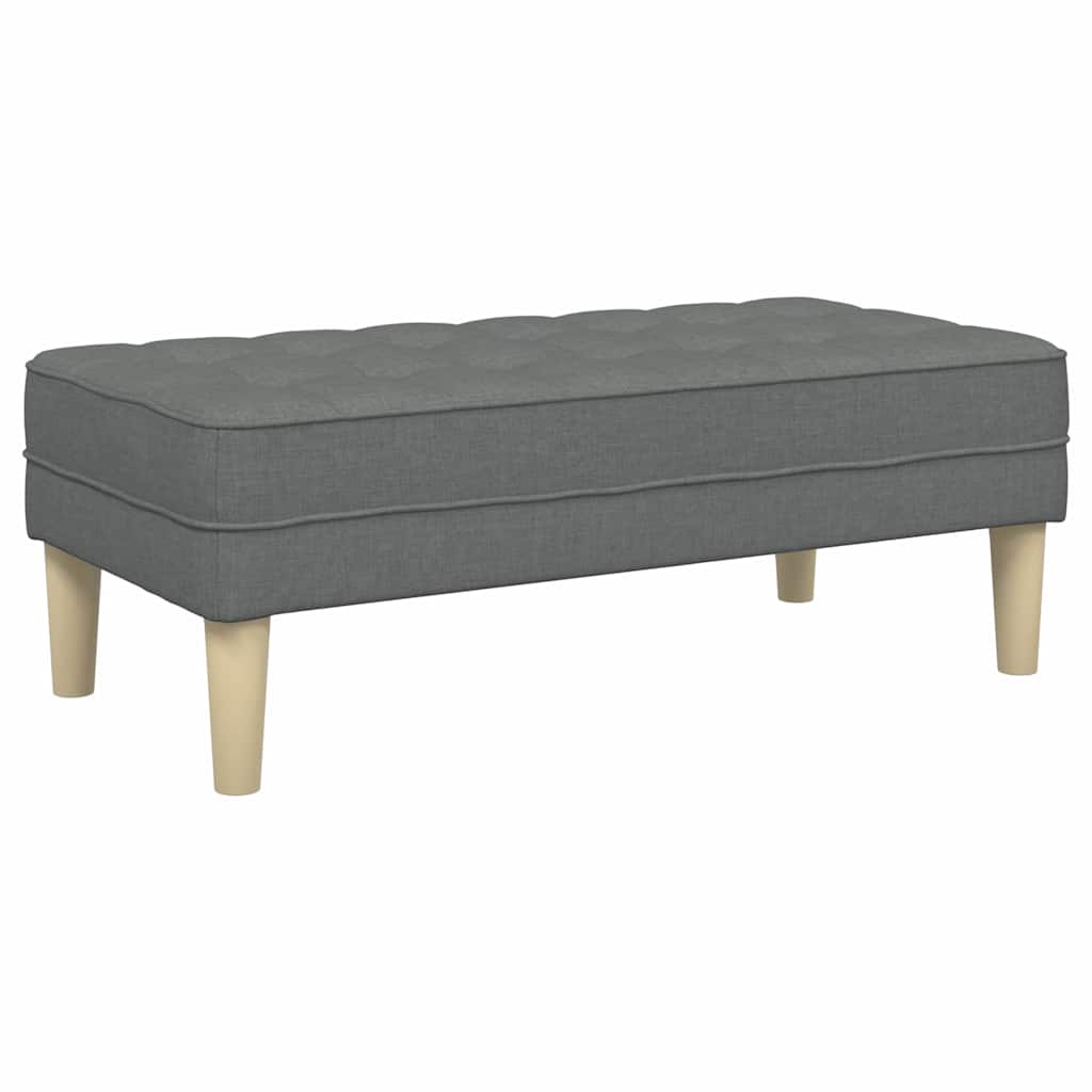 vidaXL ławka z poduszką Ciemnoszary 113 x 57 x 39 cm tkanina