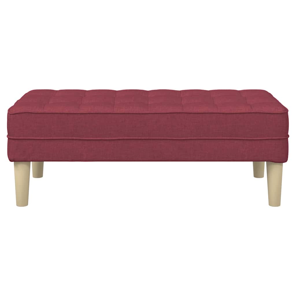vidaXL ławka z poduszką Czerwone wino 113 x 57 x 39 cm tkanina