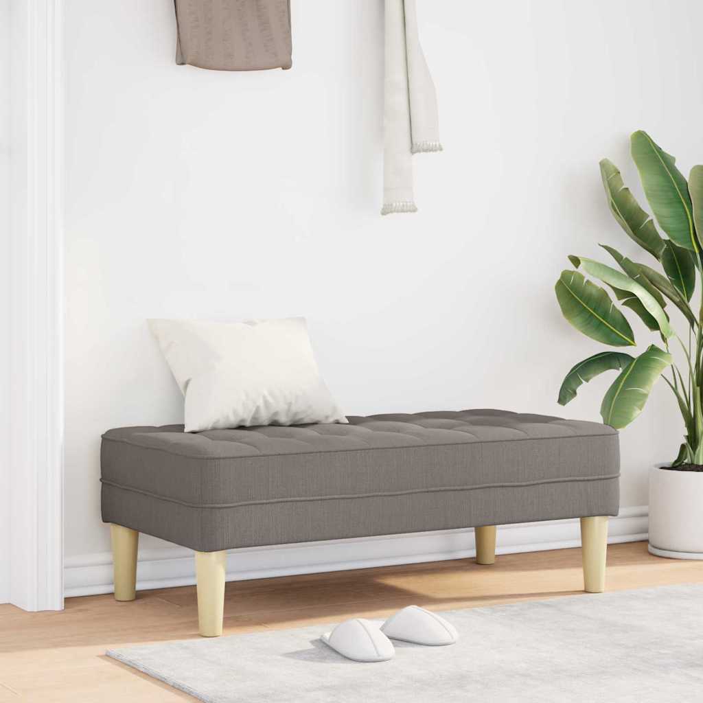 vidaXL ławka z poduszką Ciemnoszary 113 x 57 x 39 cm tkanina