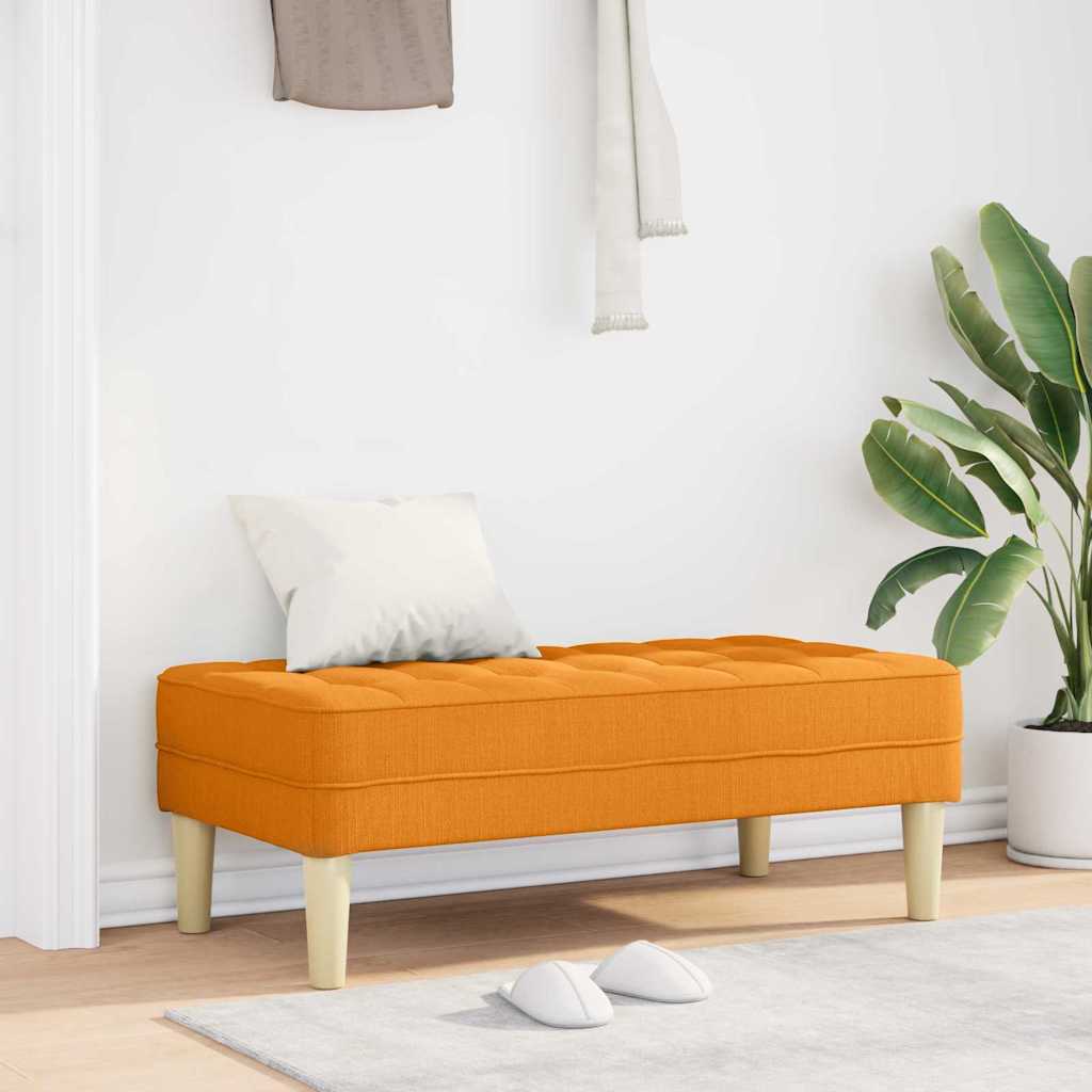 vidaXL ławka z poduszką Ciemny Żółty 113 x 57 x 39 cm tkanina