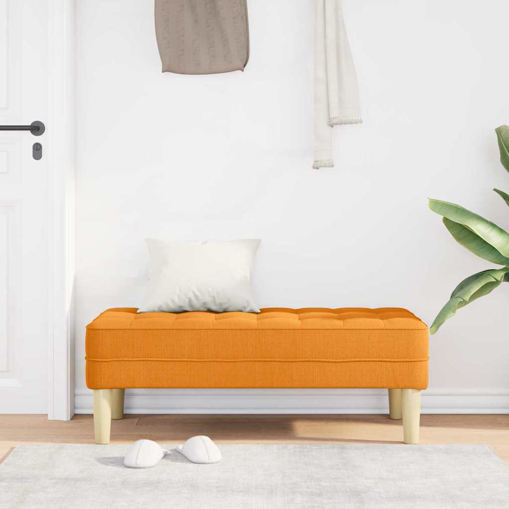 vidaXL ławka z poduszką Ciemny Żółty 113 x 57 x 39 cm tkanina
