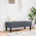 vidaXL ławka z poduszką Ciemnoszary 113 x 57 x 39 cm Aksamit