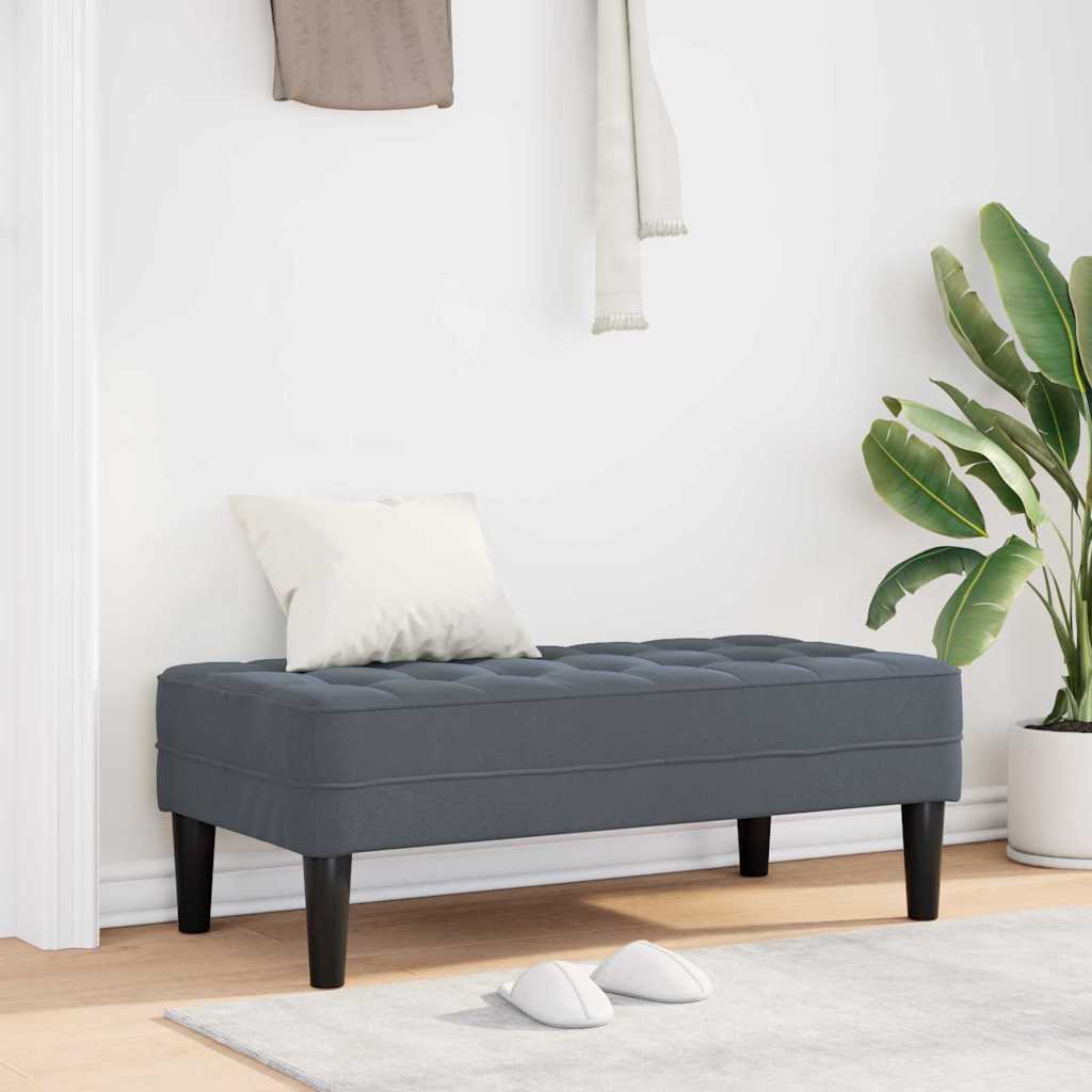 vidaXL ławka z poduszką Ciemnoszary 113 x 57 x 39 cm Aksamit