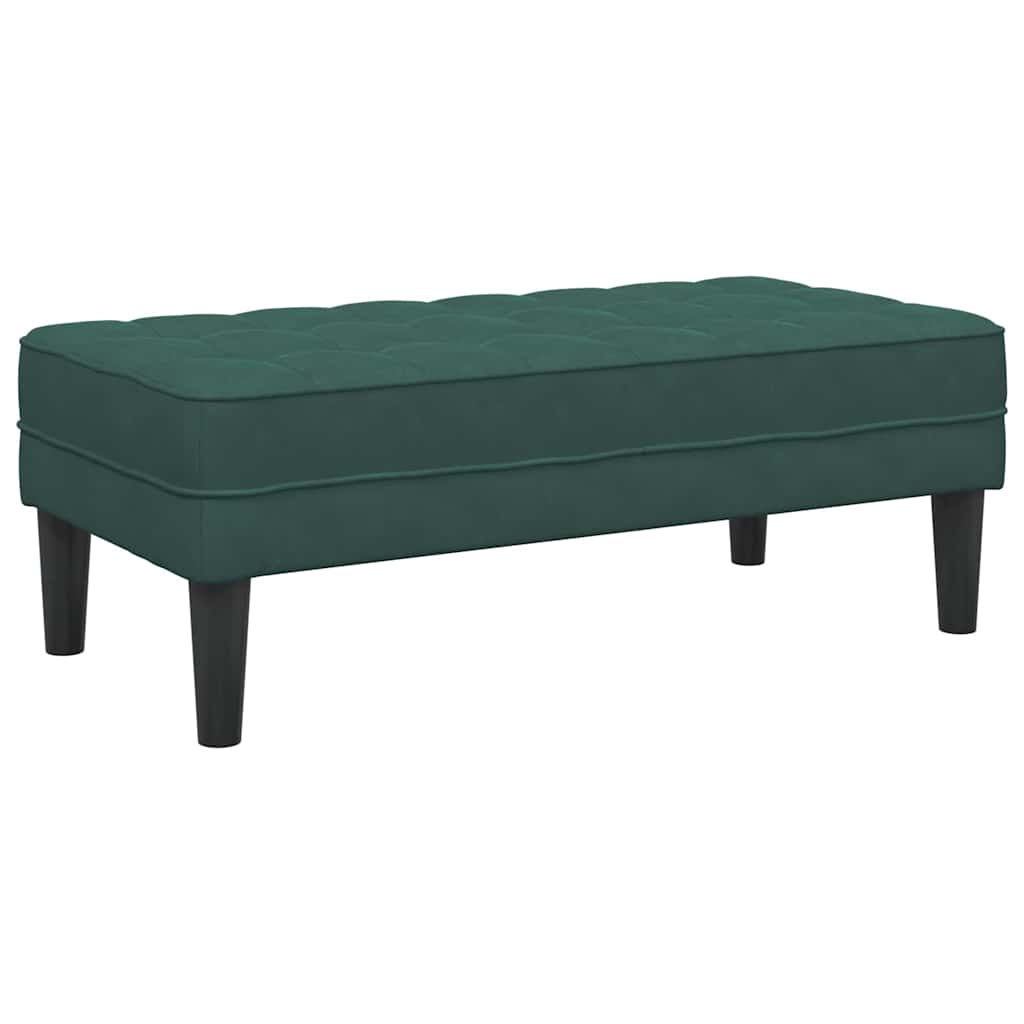 vidaXL ławka z poduszką Ciemna zieleń 113 x 57 x 39 cm Aksamit