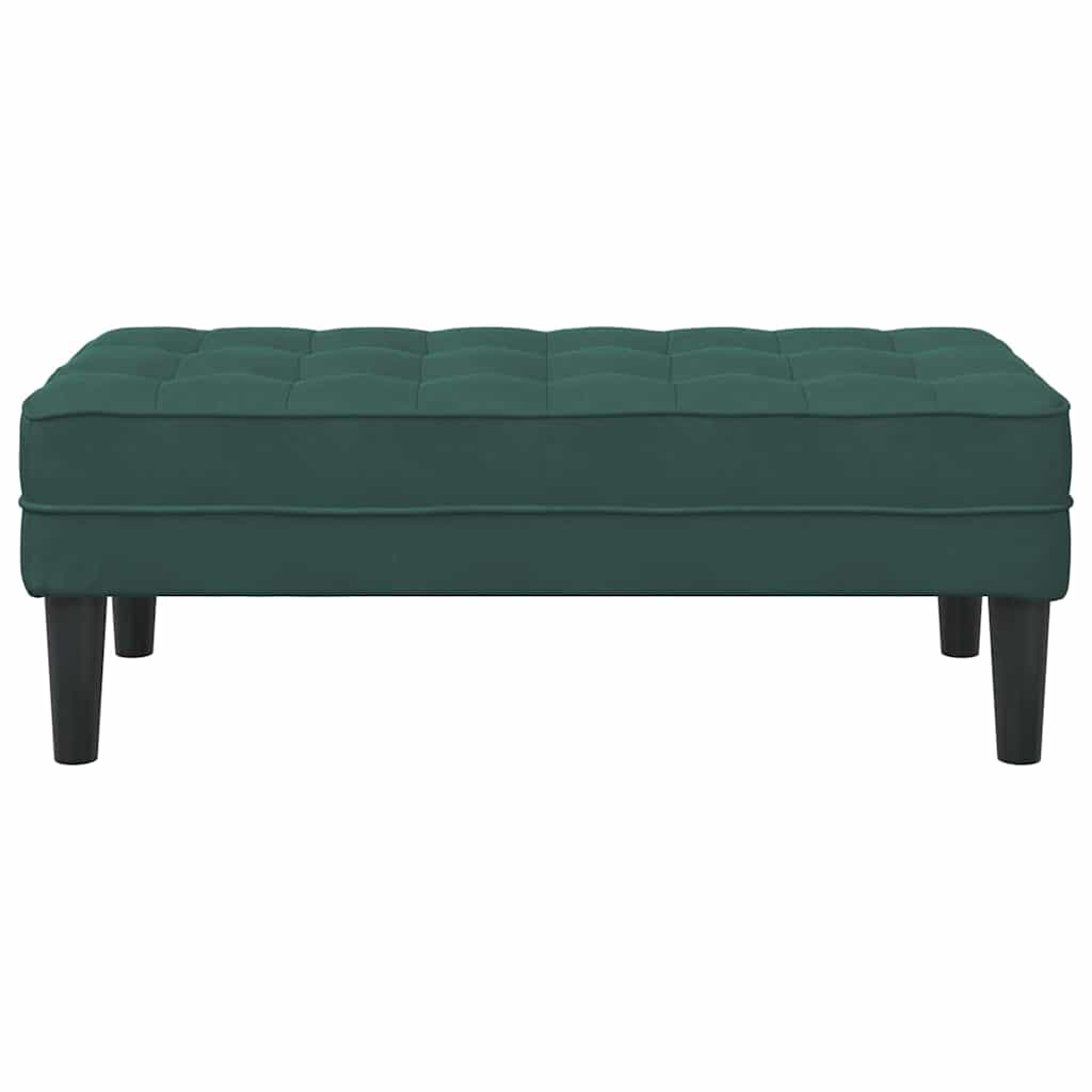 vidaXL ławka z poduszką Ciemna zieleń 113 x 57 x 39 cm Aksamit