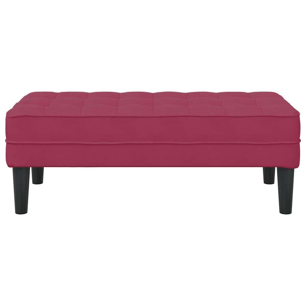 vidaXL ławka z poduszką Czerwone wino 113 x 57 x 39 cm Aksamit