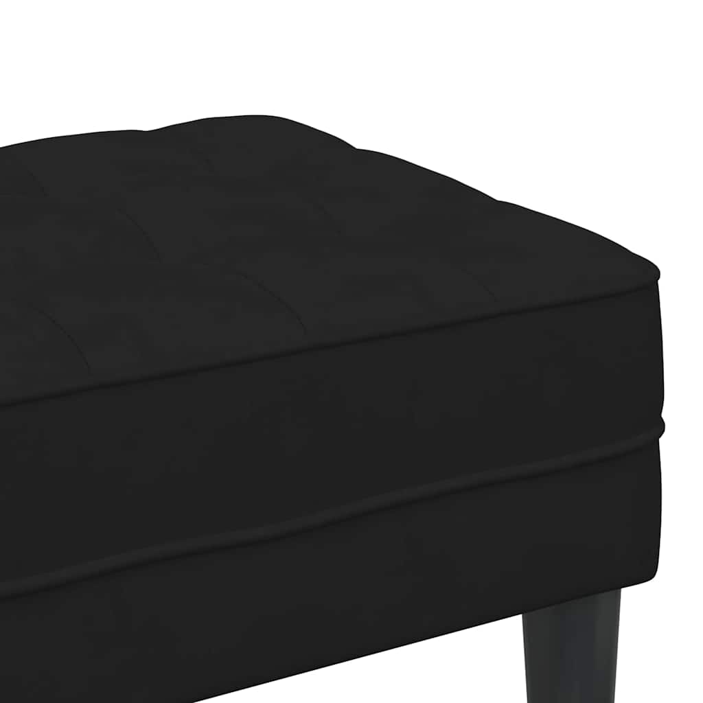 vidaXL ławka z poduszką Czarny 113 x 57 x 39 cm Aksamit