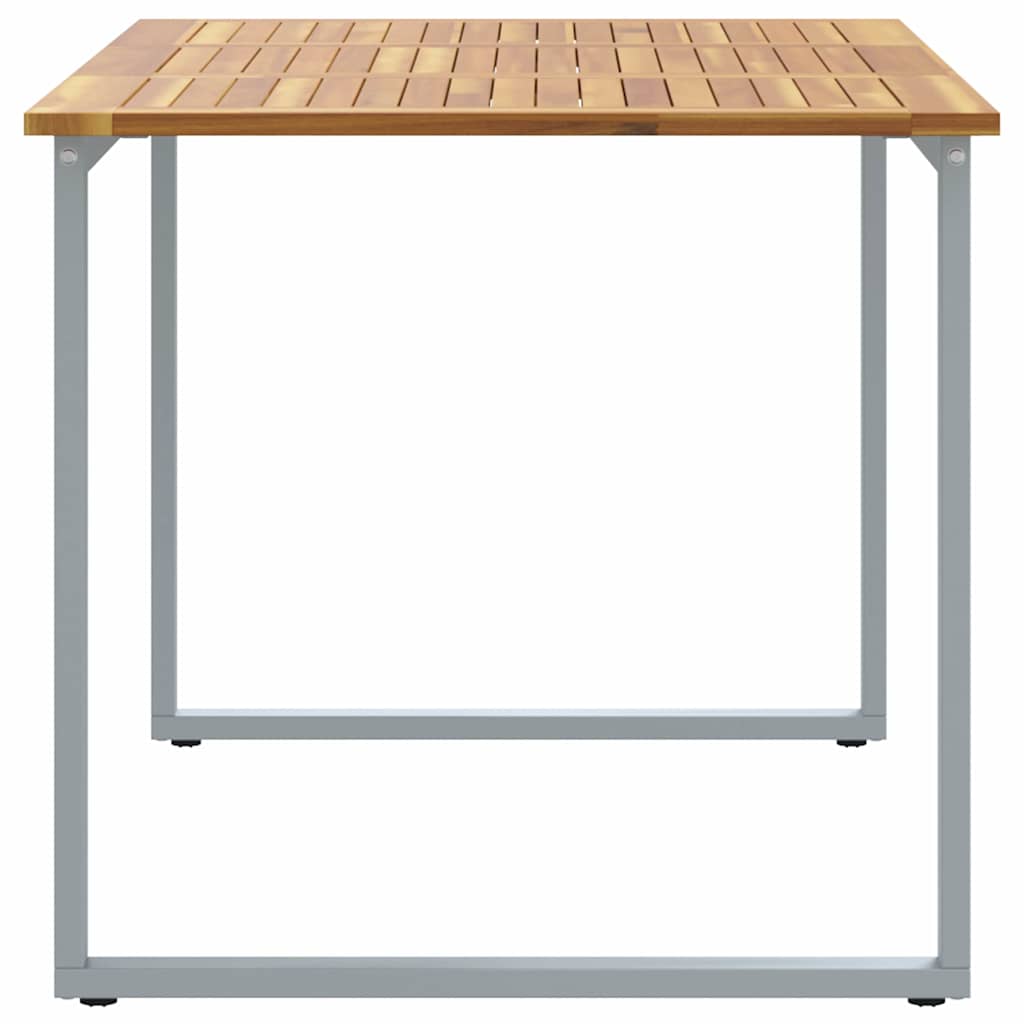 vidaXL Stół Ogrodowy Szary 140 x 80 x 75 cm Lite Drewno Akacji