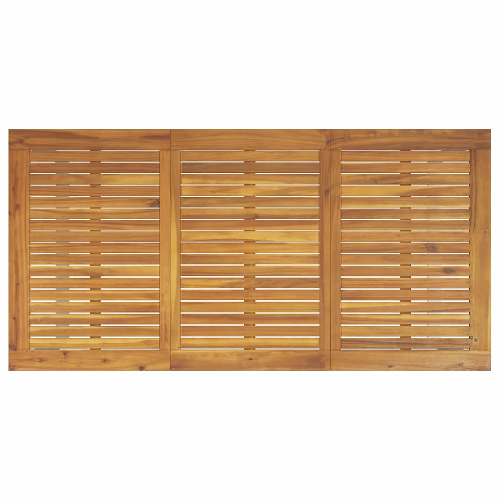 vidaXL Stół Ogrodowy Szary 160 x 80 x 75 cm Lite Drewno Akacji