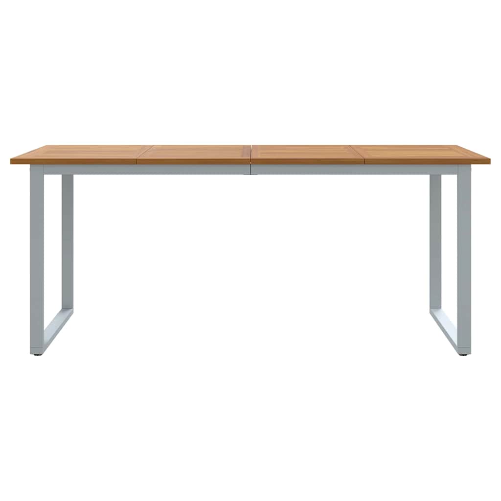vidaXL Stół Ogrodowy Szary 180 x 90 x 75 cm Lite Drewno Akacji
