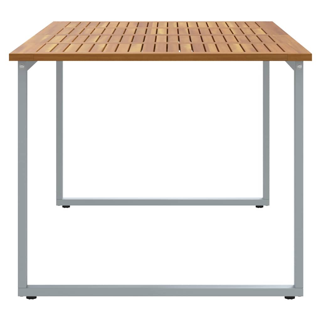 vidaXL Stół Ogrodowy Szary 180 x 90 x 75 cm Lite Drewno Akacji