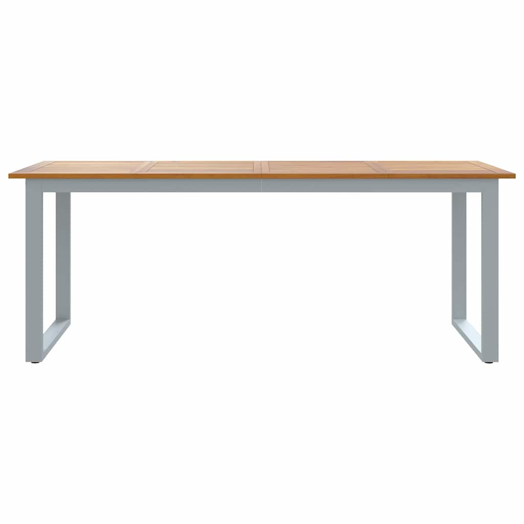 vidaXL Stół Ogrodowy Szary 200 x 90 x 75 cm Lite Drewno Akacji