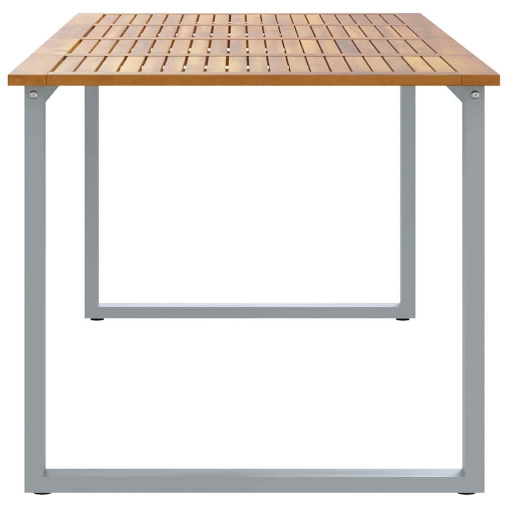 vidaXL Stół Ogrodowy Szary 200 x 90 x 75 cm Lite Drewno Akacji