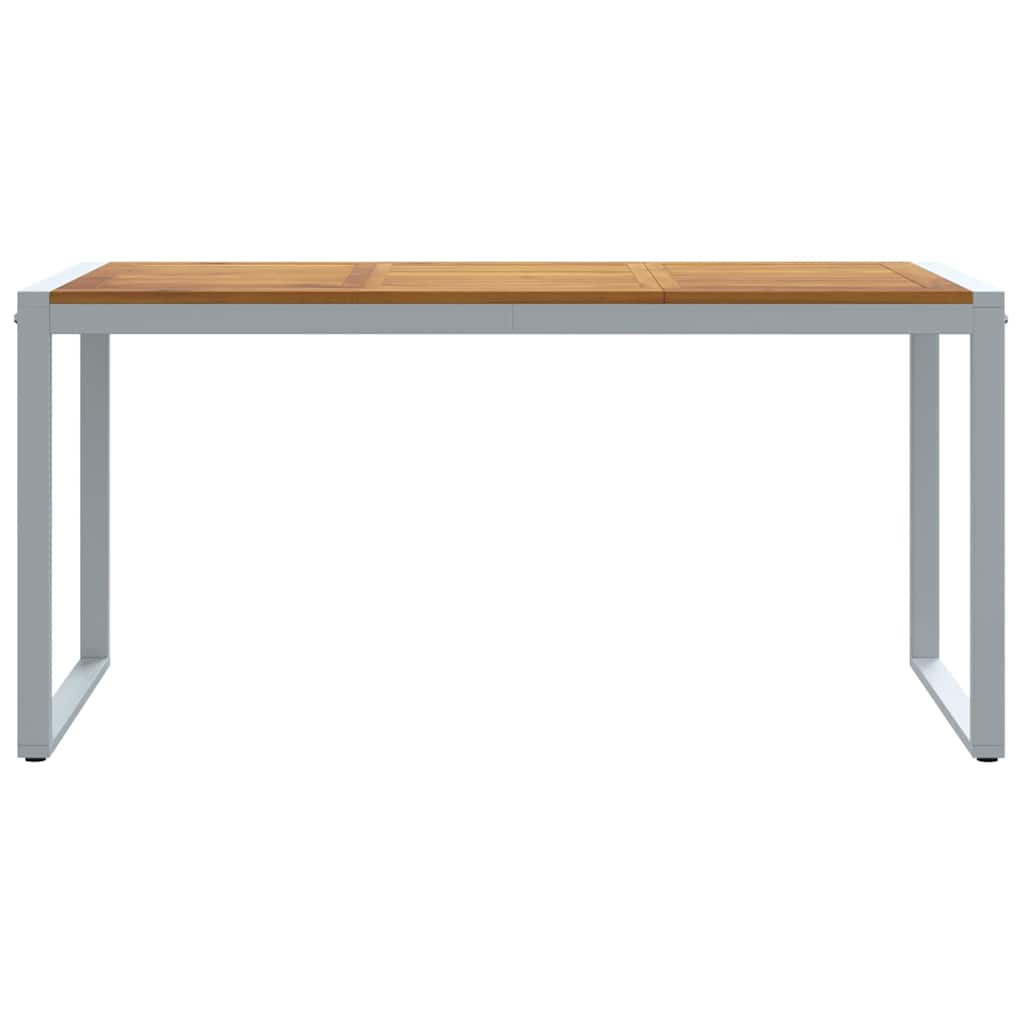 vidaXL Stół Ogrodowy Szary 160 x 80 x 75 cm Lite Drewno Akacji