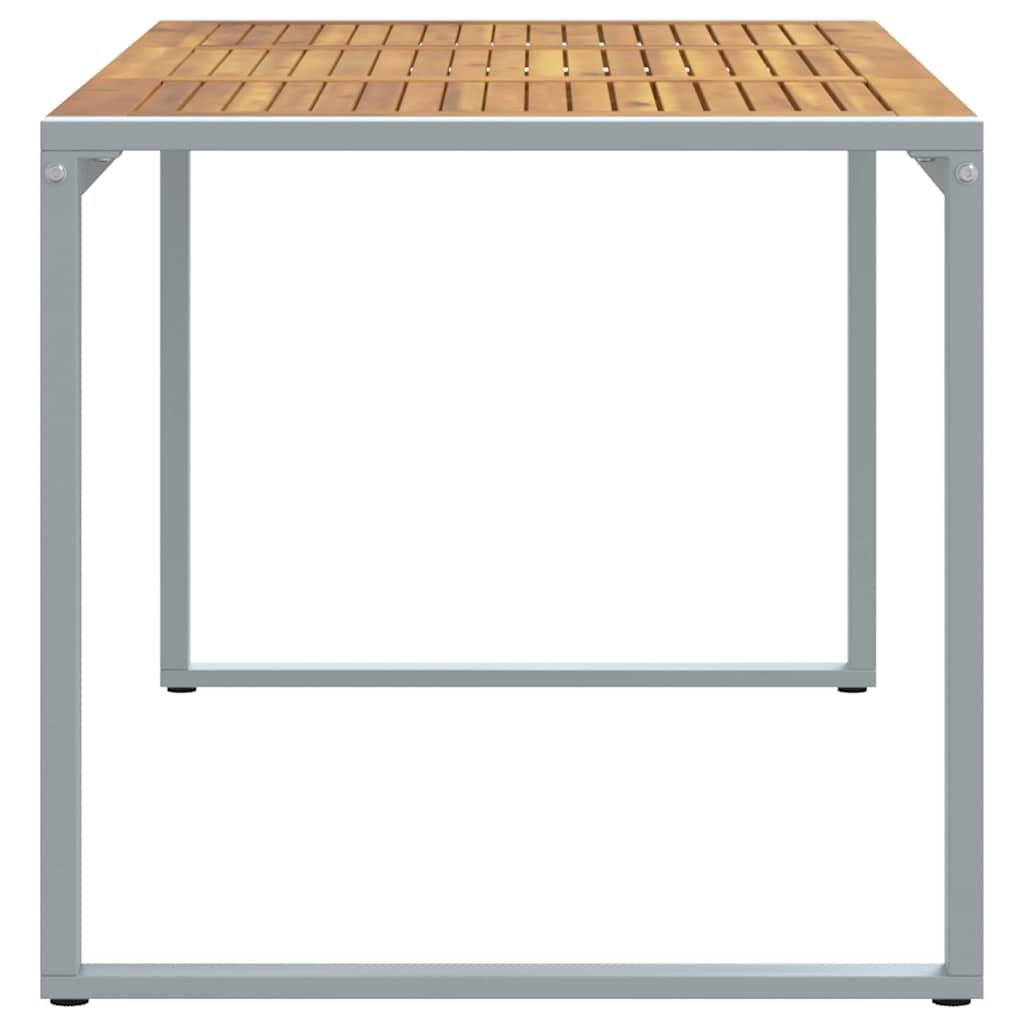 vidaXL Stół Ogrodowy Szary 160 x 80 x 75 cm Lite Drewno Akacji