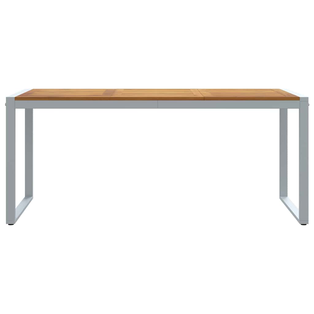 vidaXL Stół Ogrodowy Szary 180 x 90 x 75 cm Lite Drewno Akacji