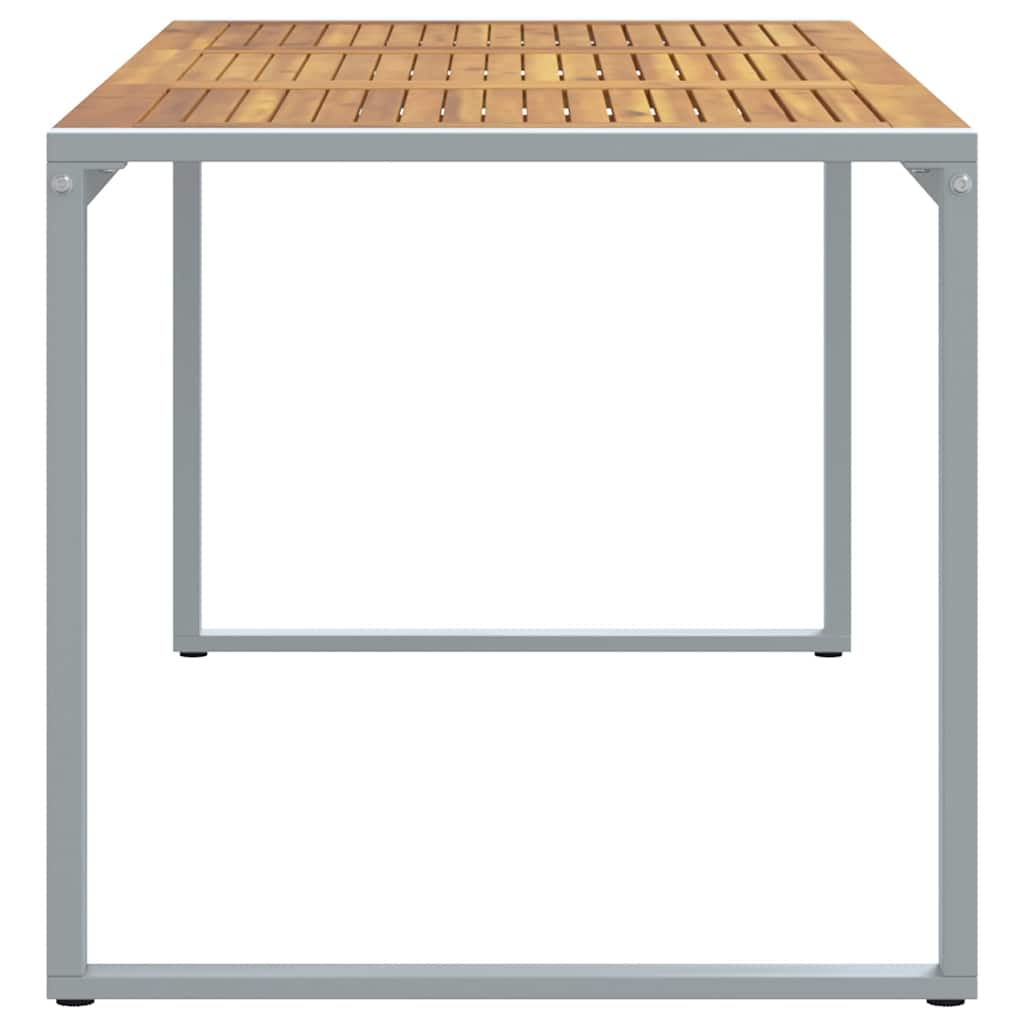 vidaXL Stół Ogrodowy Szary 180 x 90 x 75 cm Lite Drewno Akacji