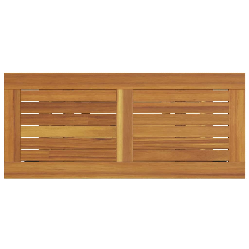 vidaXL Stół na Zewnątrz z półką Naturalny i szary 80 x 35 x 75 cm
