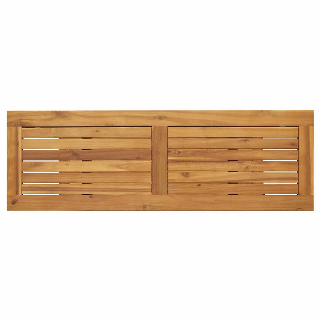 vidaXL Stół na Zewnątrz z półką Naturalny i szary 110 x 35 x 75 cm