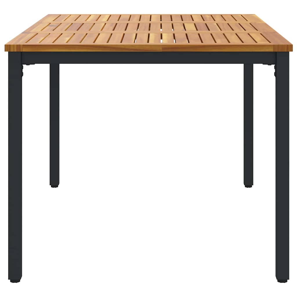 vidaXL Stół na Zewnątrz Naturalny i czarny 150 x 90 x 75 cm